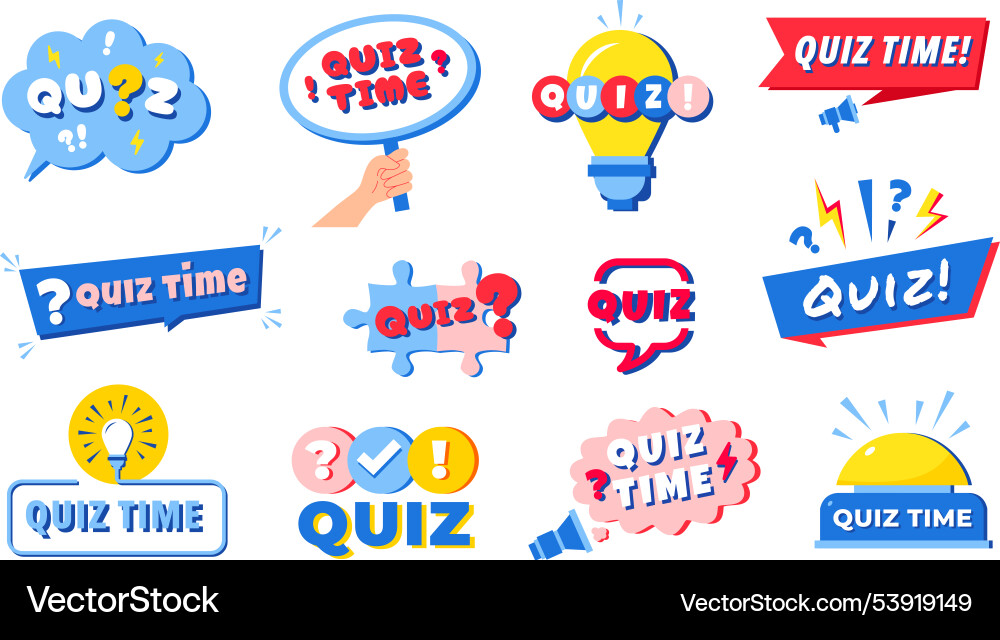 Quiz & Trivia Game Elements vector image