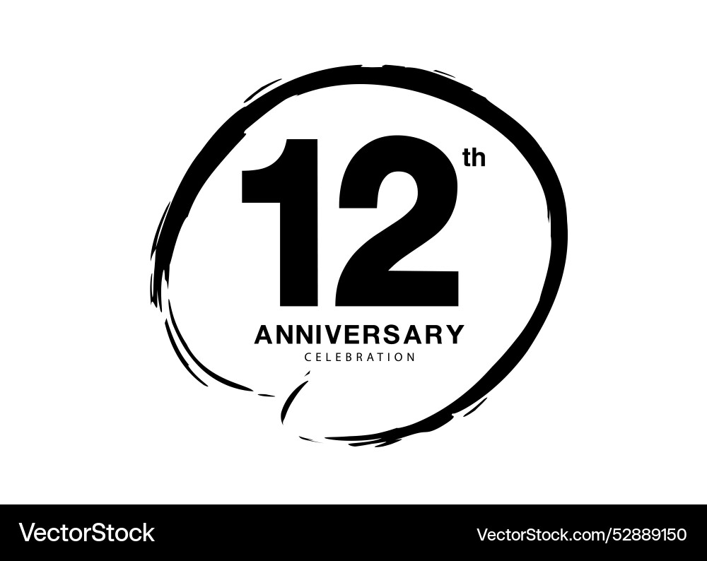 12 Jahre Jubiläum Logo 12 Jahre Jubiläum Logo vektorbild