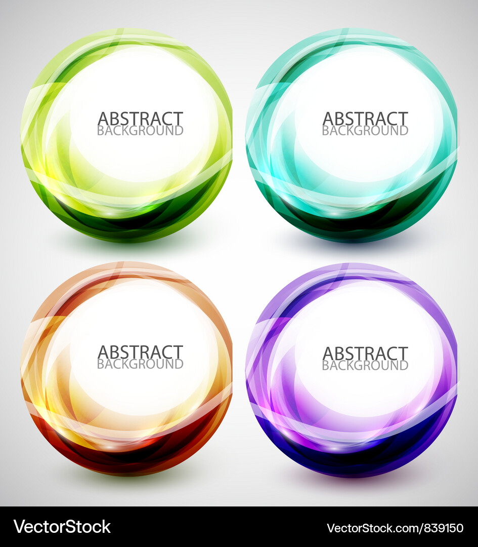 Abstract swirl set Vector Image