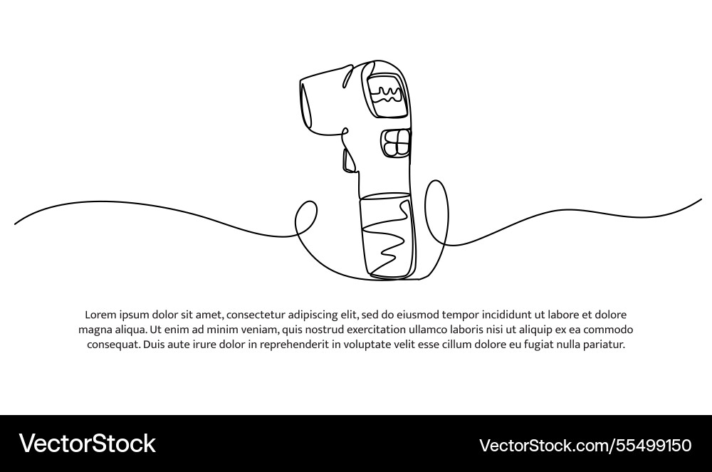 Continuous one line design of a handheld tool Continuous one line design of a handheld tool Vector Image