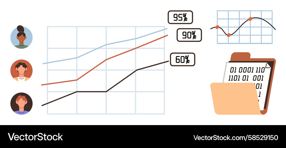 Data Analysis & Team Performance Vector Image