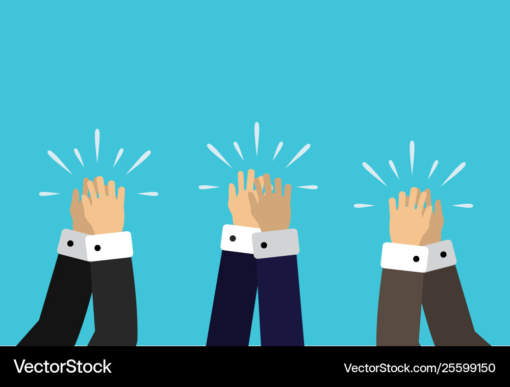 Hands clapping applause Hands clapping applause Vector Image