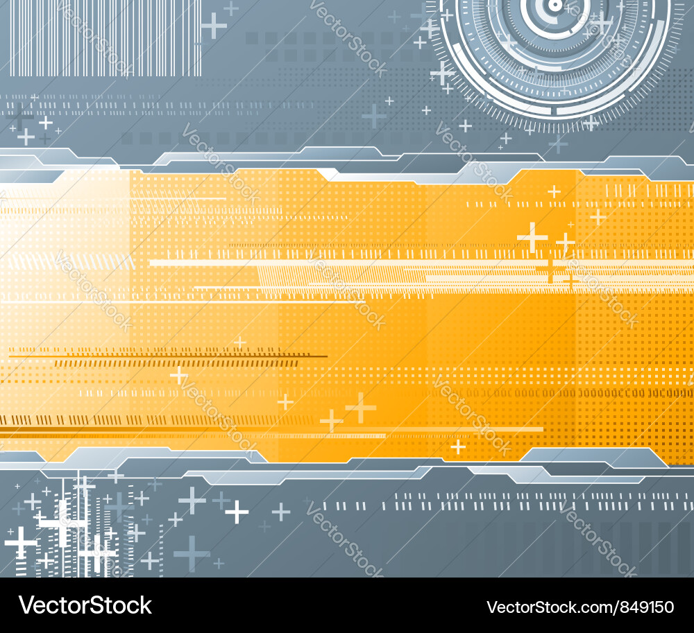High Tech Circuit Board Background vector image
