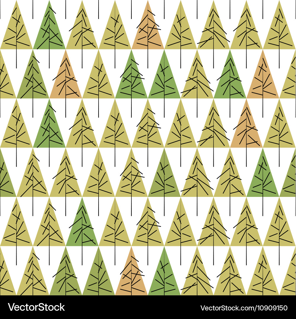 Seamless pattern with fir trees isolated vector image
