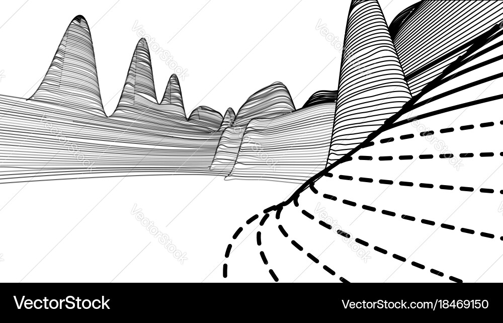Topographical map of the locality vector image
