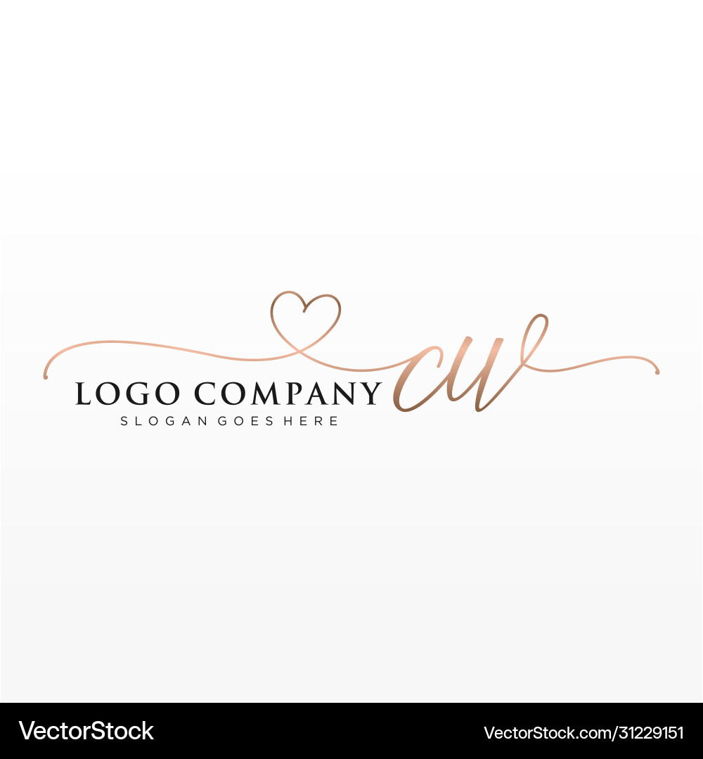 Elegant Initial Monogram Logo vector image