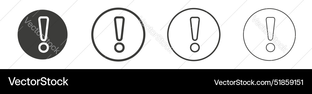 Exclamation interface line icon set problem Vector Image