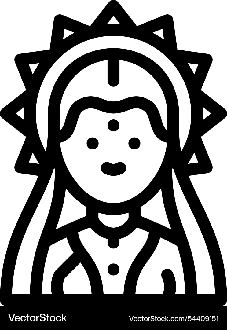 Lamb icon thin linear style design isolated Vector Image