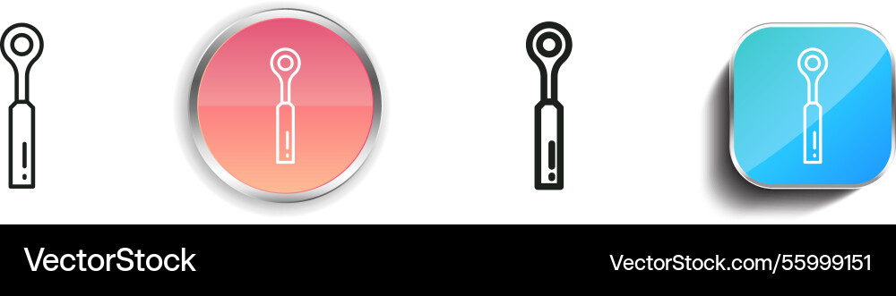 Laryngeal icon thin linear regular and button Laryngeal icon thin linear regular and button Vector Image