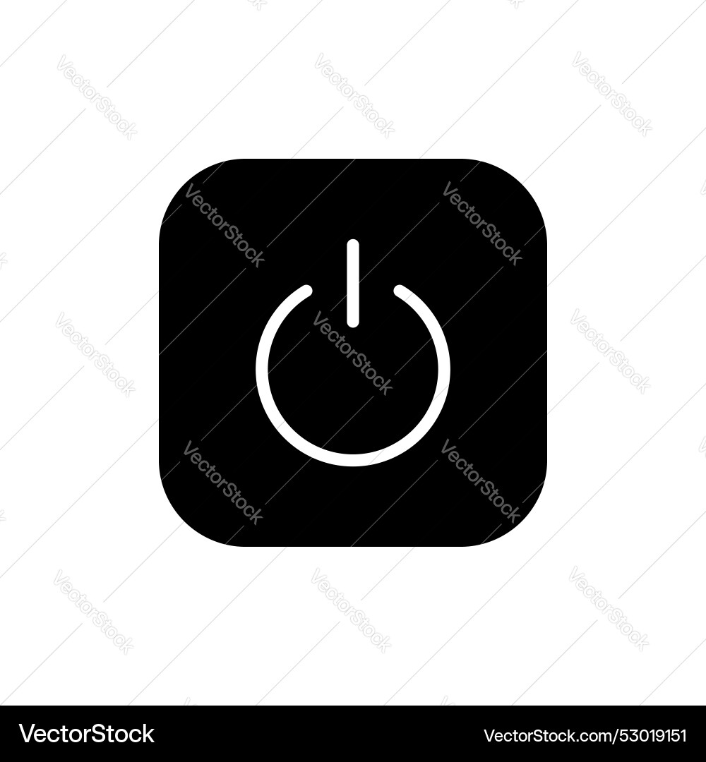 Power icon set turn off switch symbol computer vector image