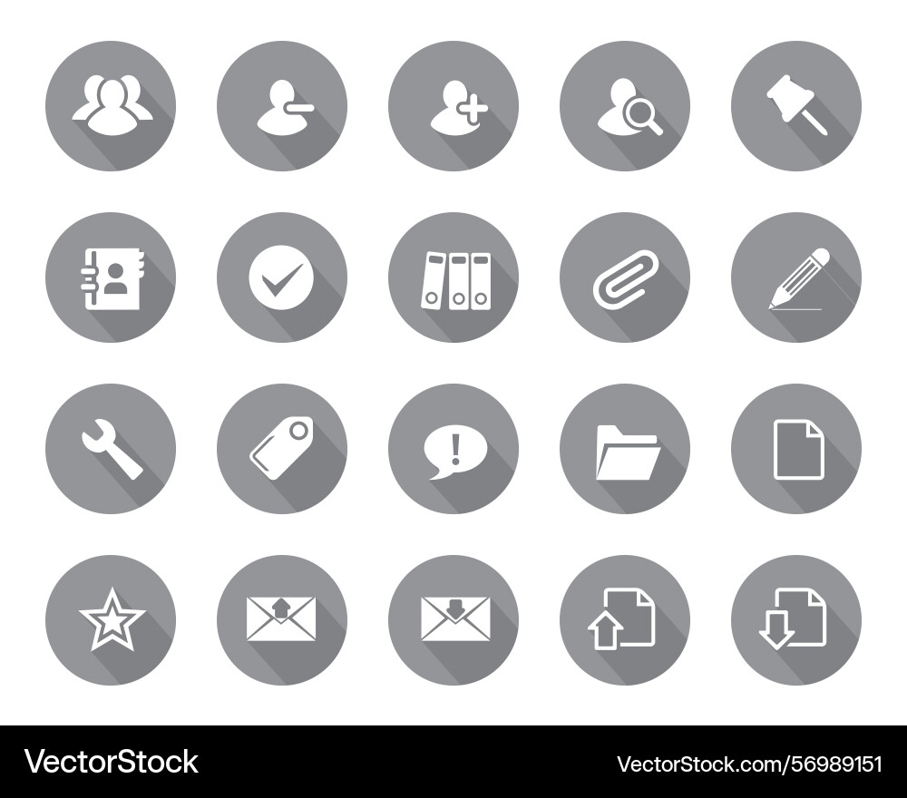 White web icons on grey sphere set symbol White web icons on grey sphere set symbol Vector Image