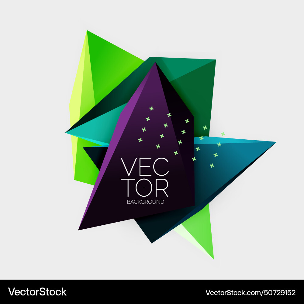 3d triangles geometric abstract background 3d triangles geometric abstract background vector image