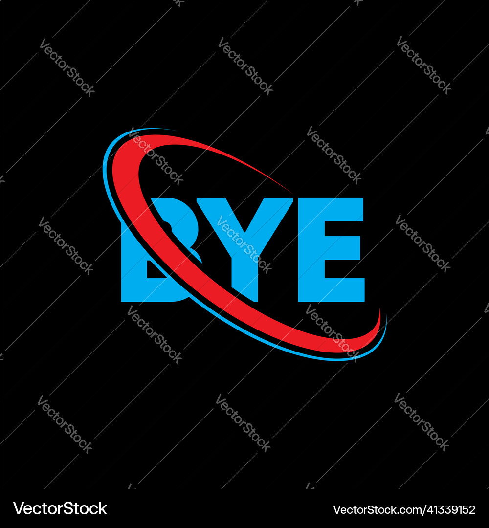 Bye logo letter design – Royalty-Free Vector | VectorStock