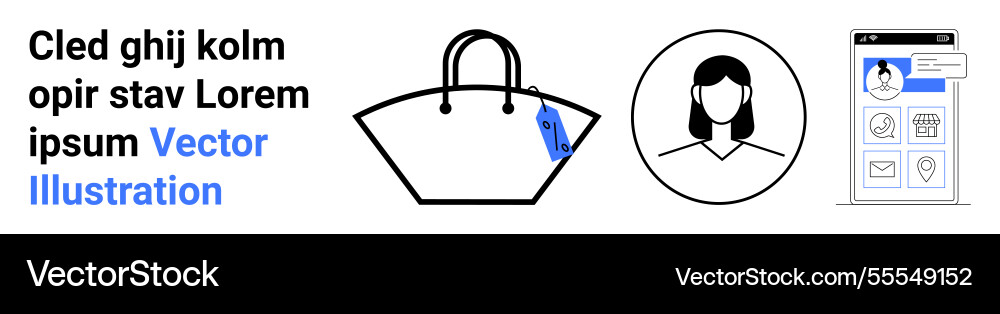 Stylish handbag user profile and e-commerce ui Stylish handbag user profile and e-commerce ui Vector Image