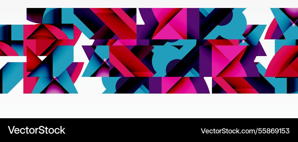 Abstract geometric composition with interlocking Vector Image