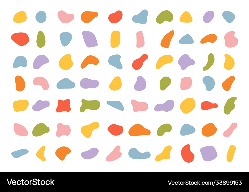 Colorful Rounded Blobs vector image