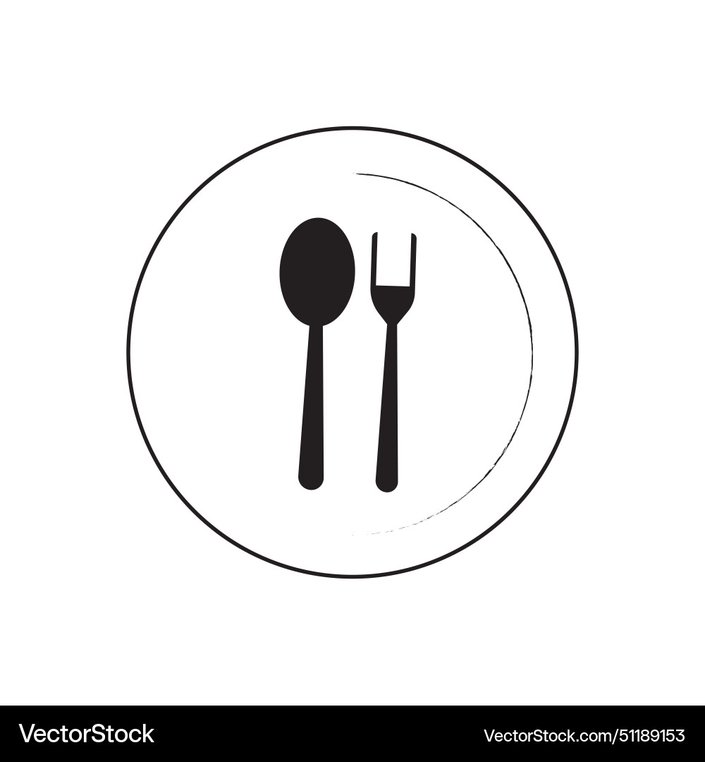 Fork and spoon logo Royalty Free Vector Image - VectorStock