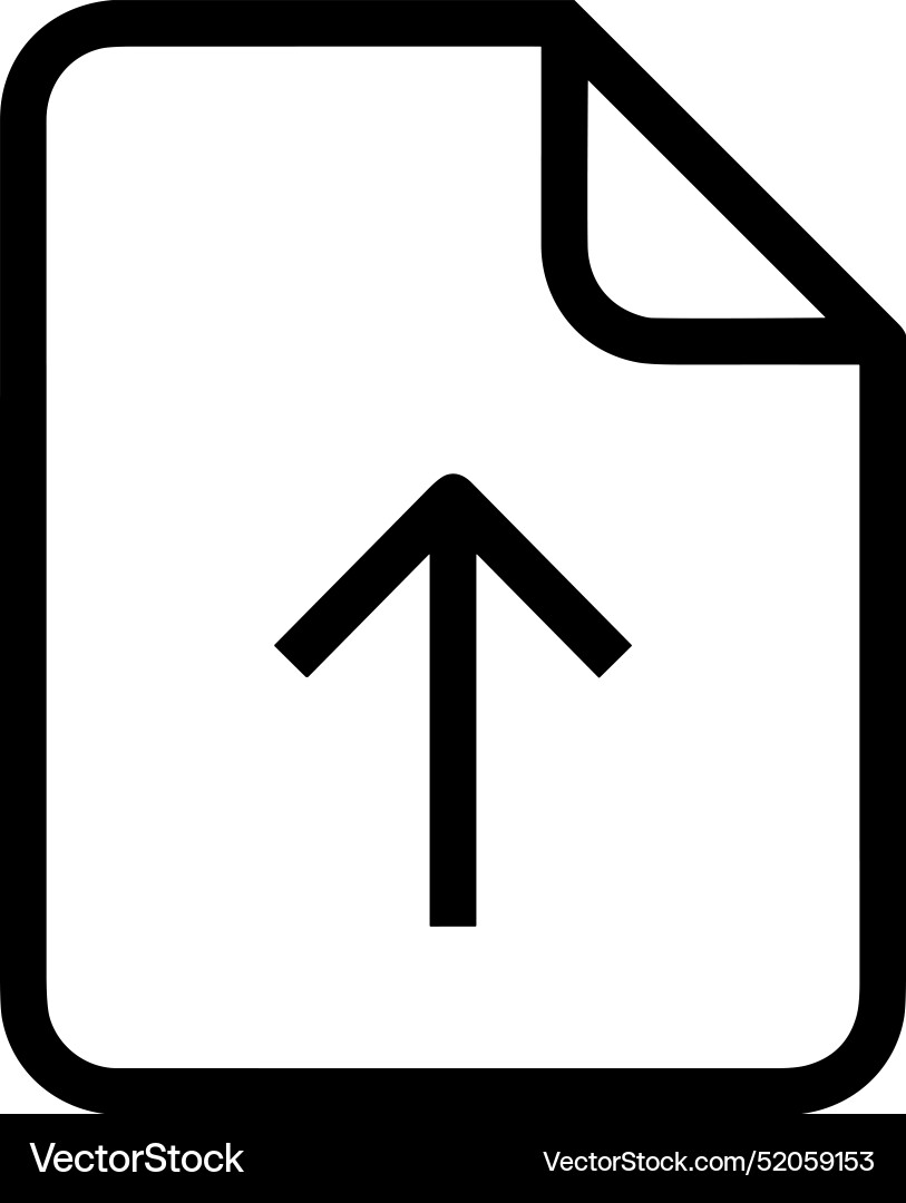 Upload outline icon symbol image Vector Image