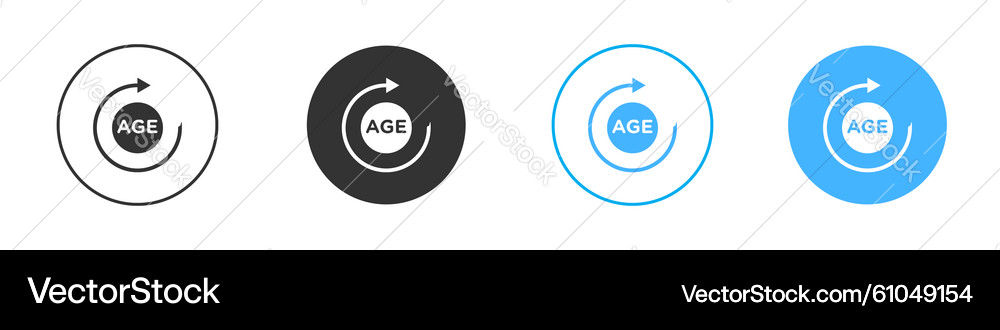 Age Icon Set - Circular Template – Royalty-Free Vector | VectorStock