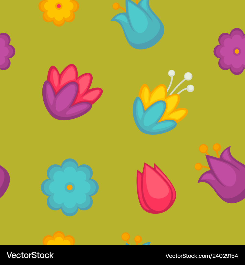 Background seamless pattern with spring Background seamless pattern with spring vector image