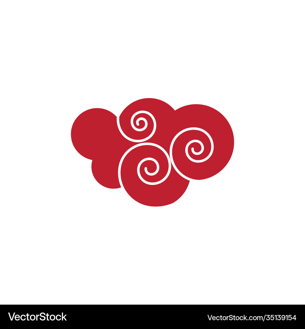 Chinesische Cloud-Vorlage-Symbol Chinesische Cloud-Vorlage-Symbol vektorbild