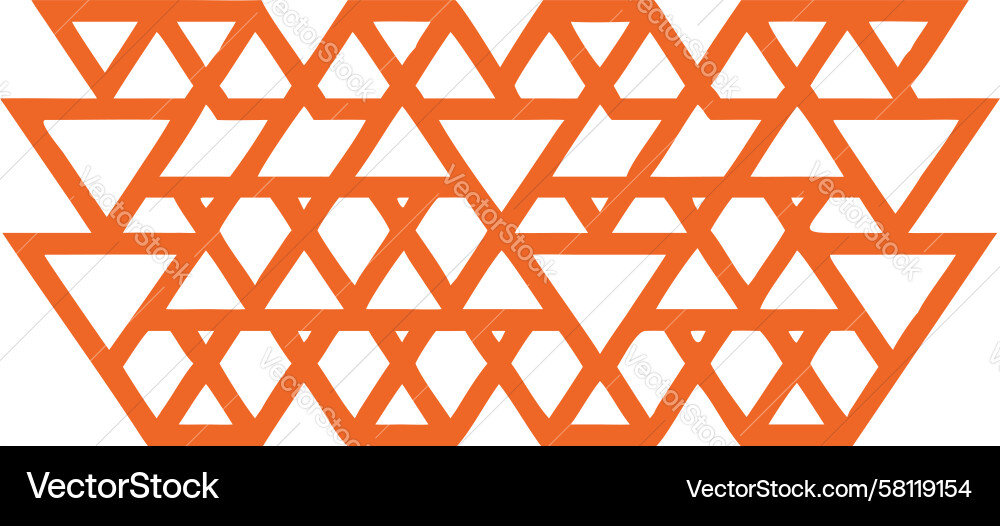 Dynamic Orange Triangle Arrow Motif Vector Image