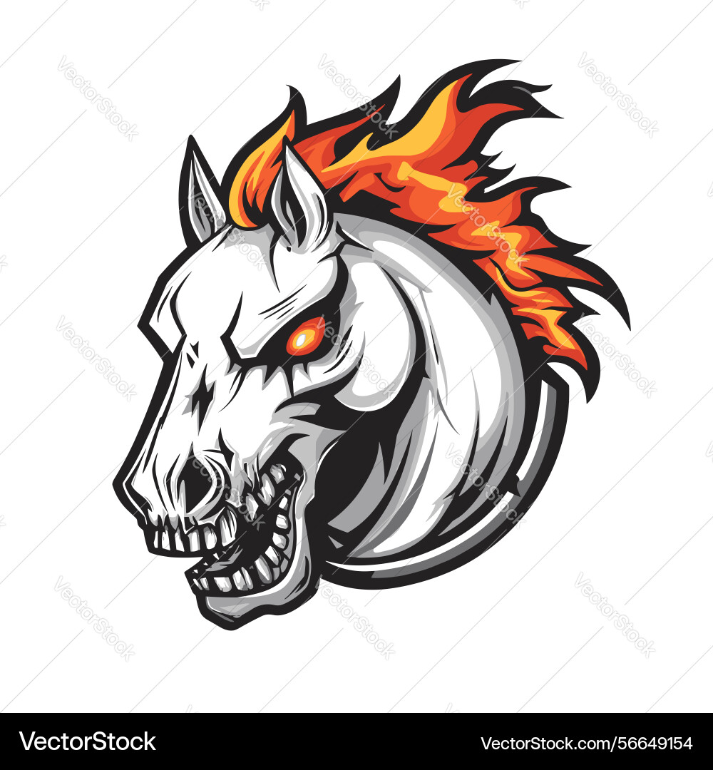 Fierce horse esports logo Vector Image