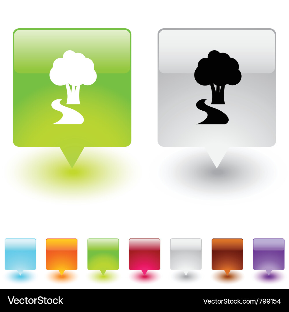 Form and pen square button Vector Image
