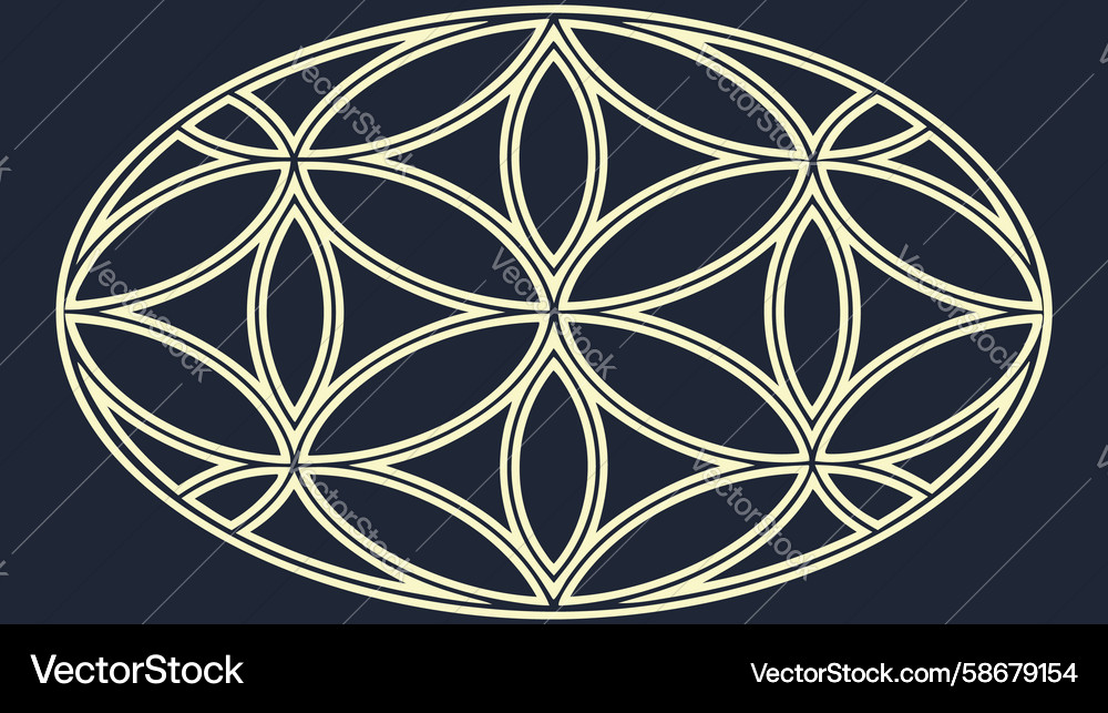 Hexagonal geometry pattern with abstract Vector Image
