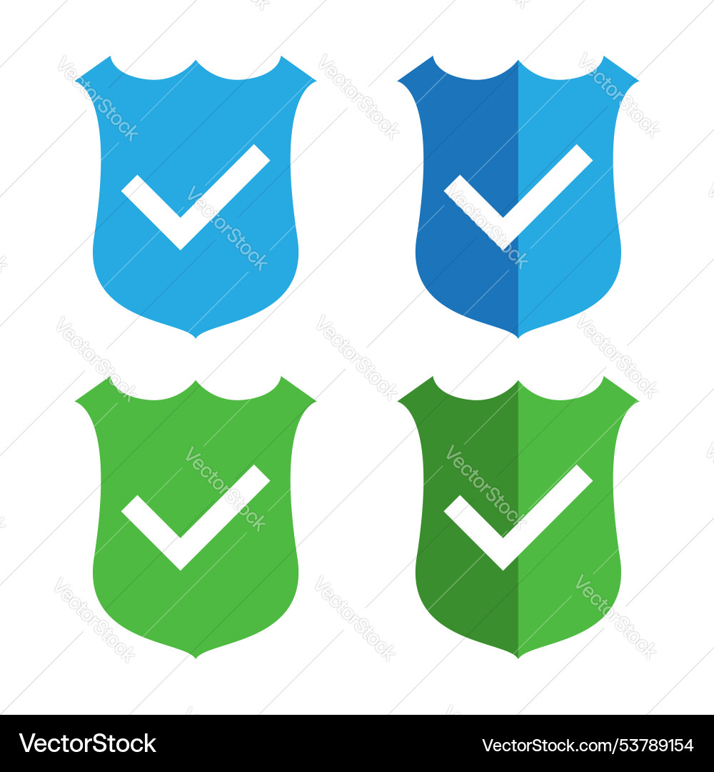 Set of different shields for security concept Set of different shields for security concept Vector Image