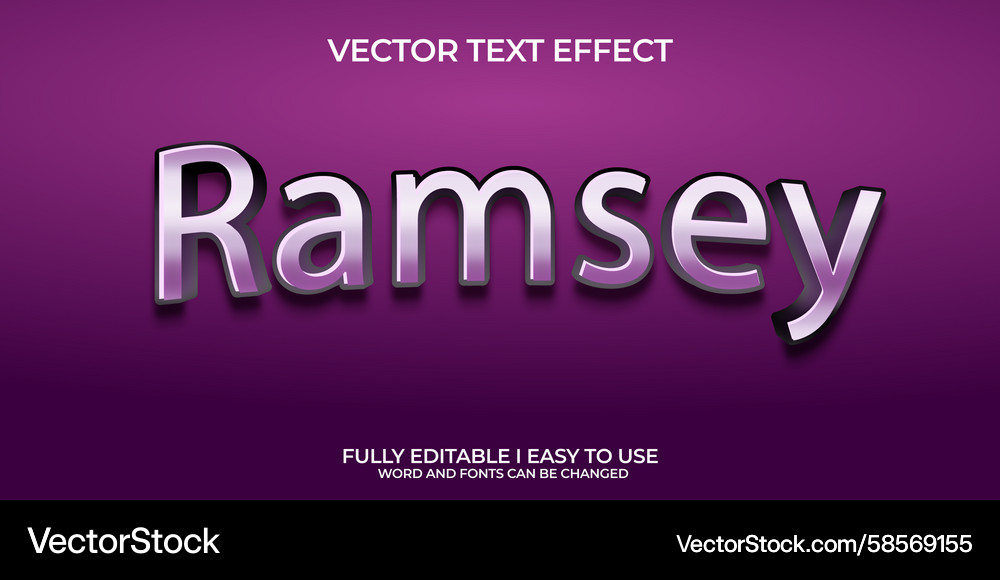 3D Text Effect - Editable Vector Image