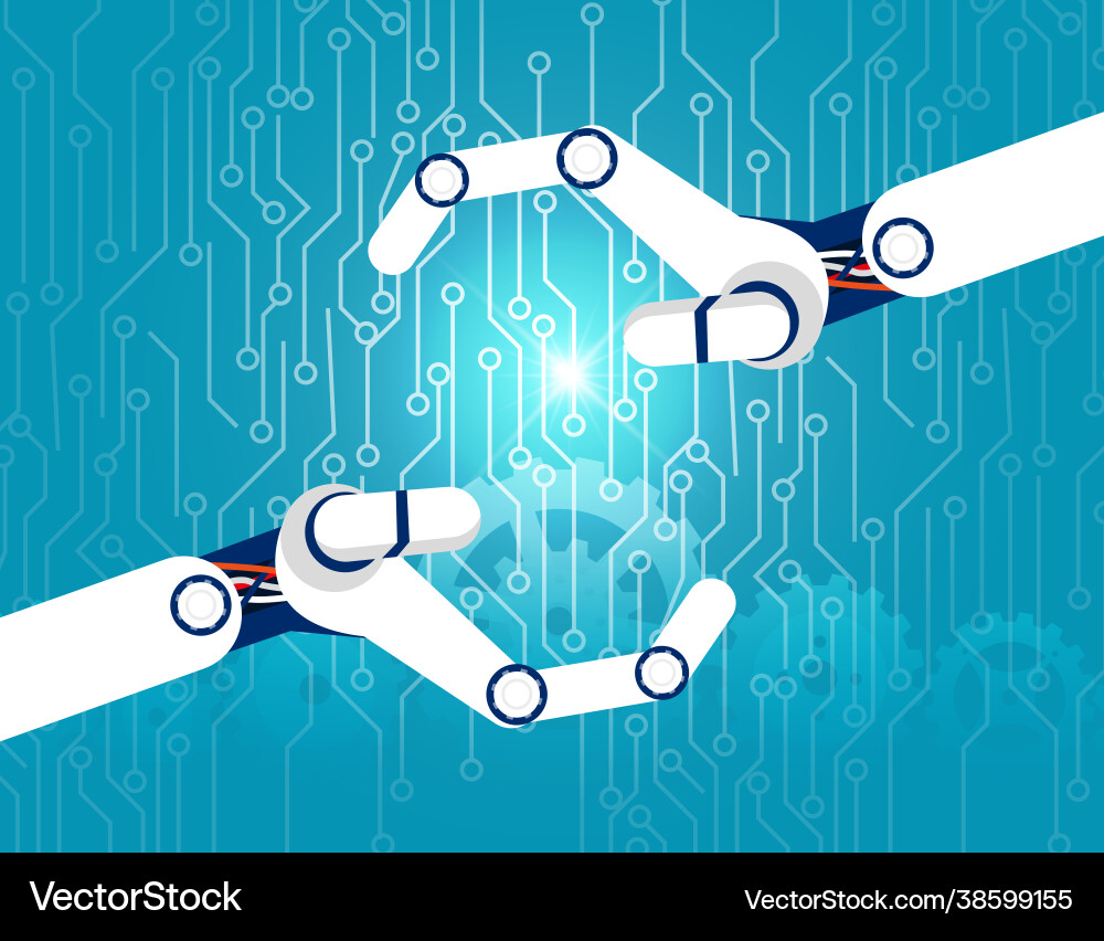 Artificial intelligence technology robot Artificial intelligence technology robot vector image