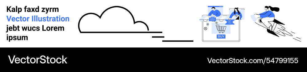 Cloud computing and e-commerce exploring digital Vector Image