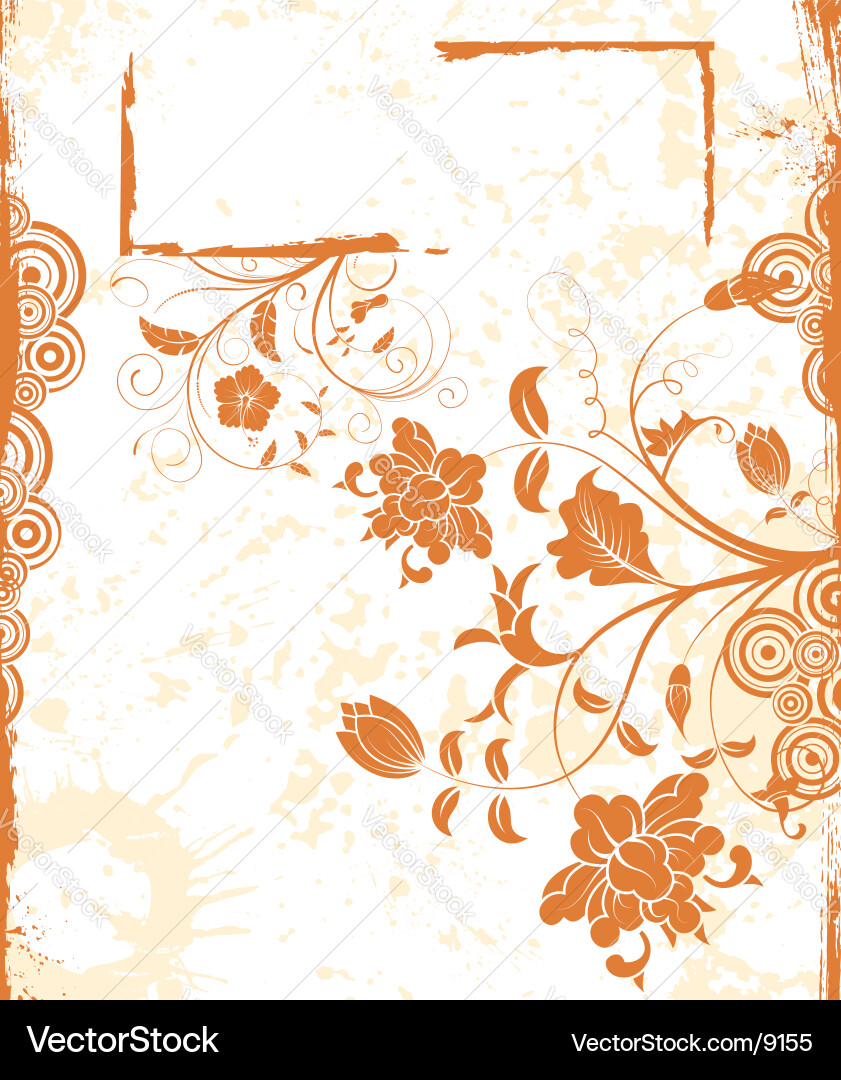 Floral Grunge Hintergrund Vektorbild
