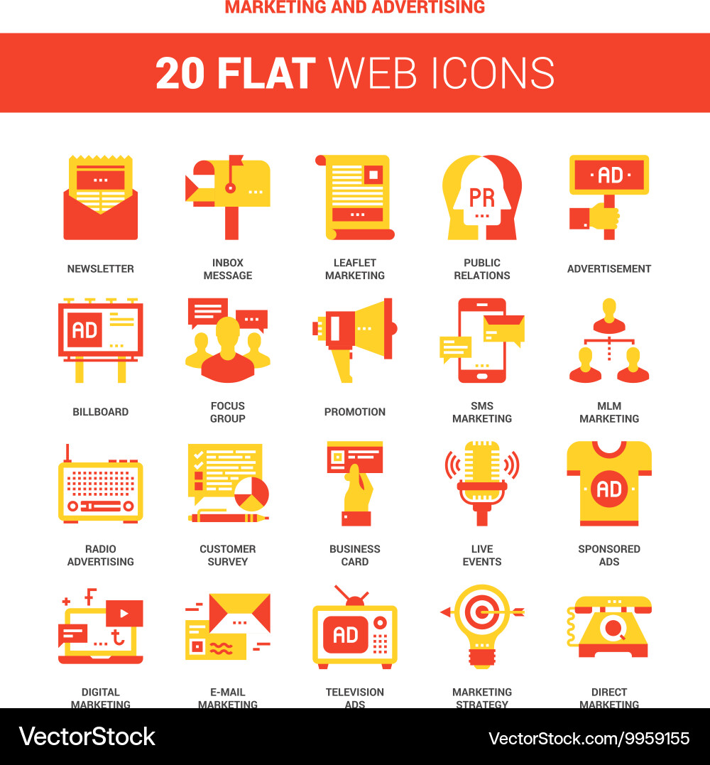 Marketing and advertising Vector Image