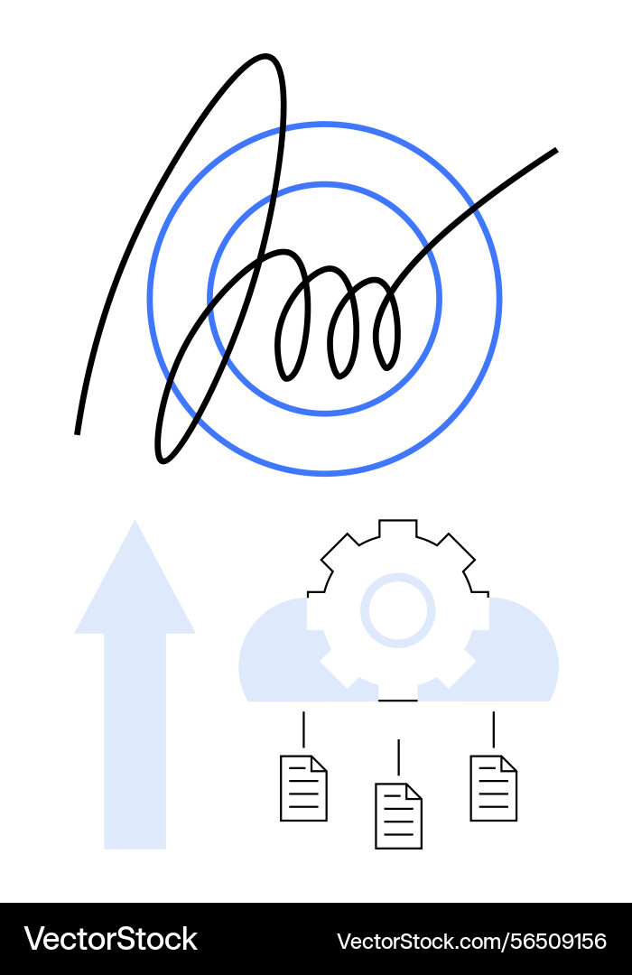 Digital signature with cloud document management Digital signature with cloud document management vector image