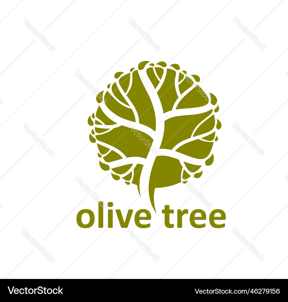 Olivenbaum Grafiksymbol oder abstraktes Symbol Olivenbaum Grafiksymbol oder abstraktes Symbol vektorbild