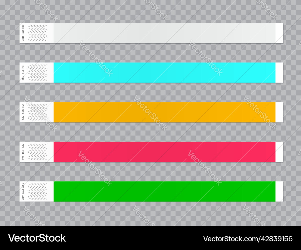 Papierarmband Armband Mockup Armband Pass Papierarmband Armband Mockup Armband Pass vektorbild