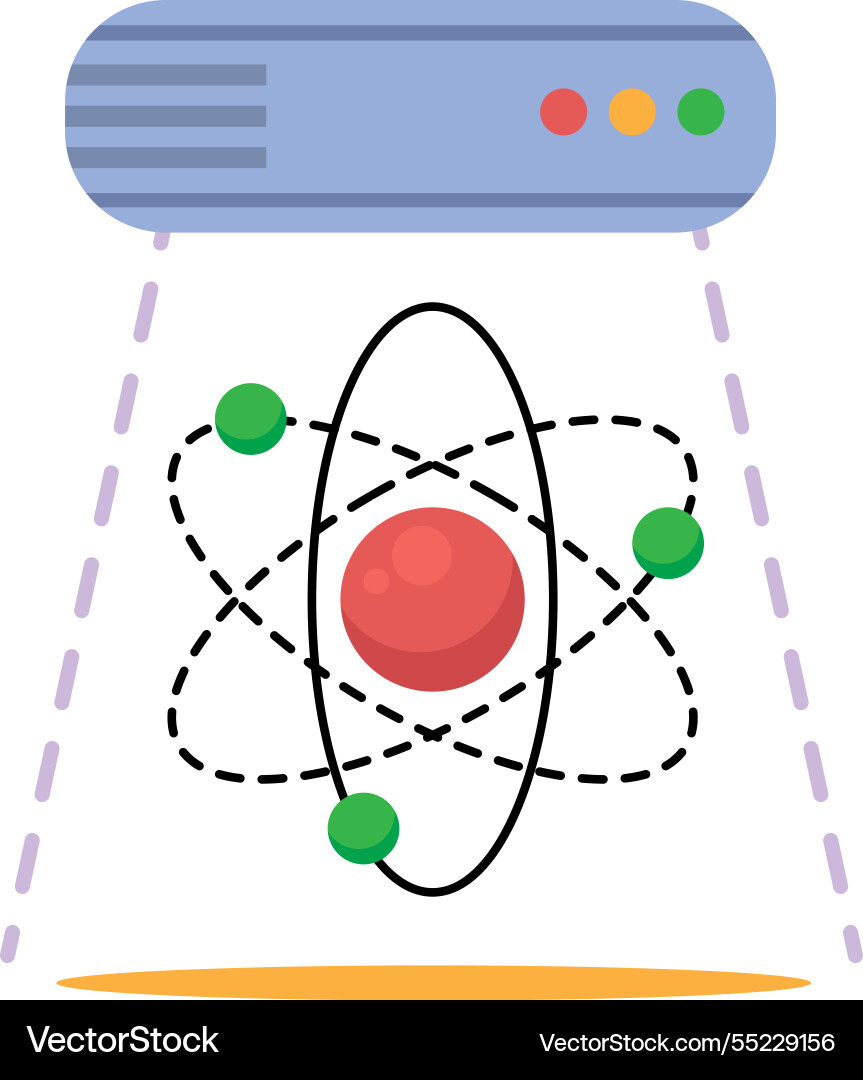 Quantum computing processor futuristic technology Vector Image