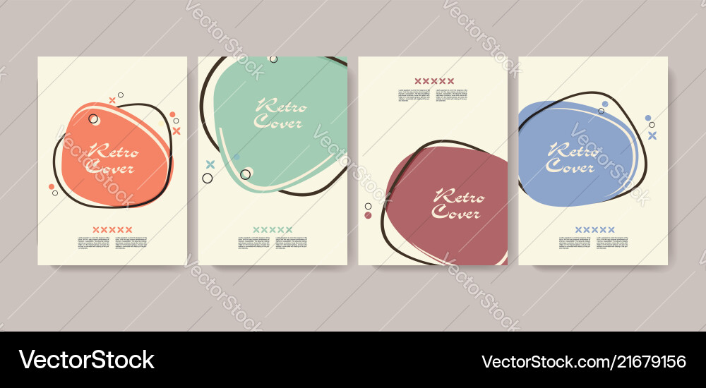 Retro design templates for brochure covers Retro design templates for brochure covers vector image