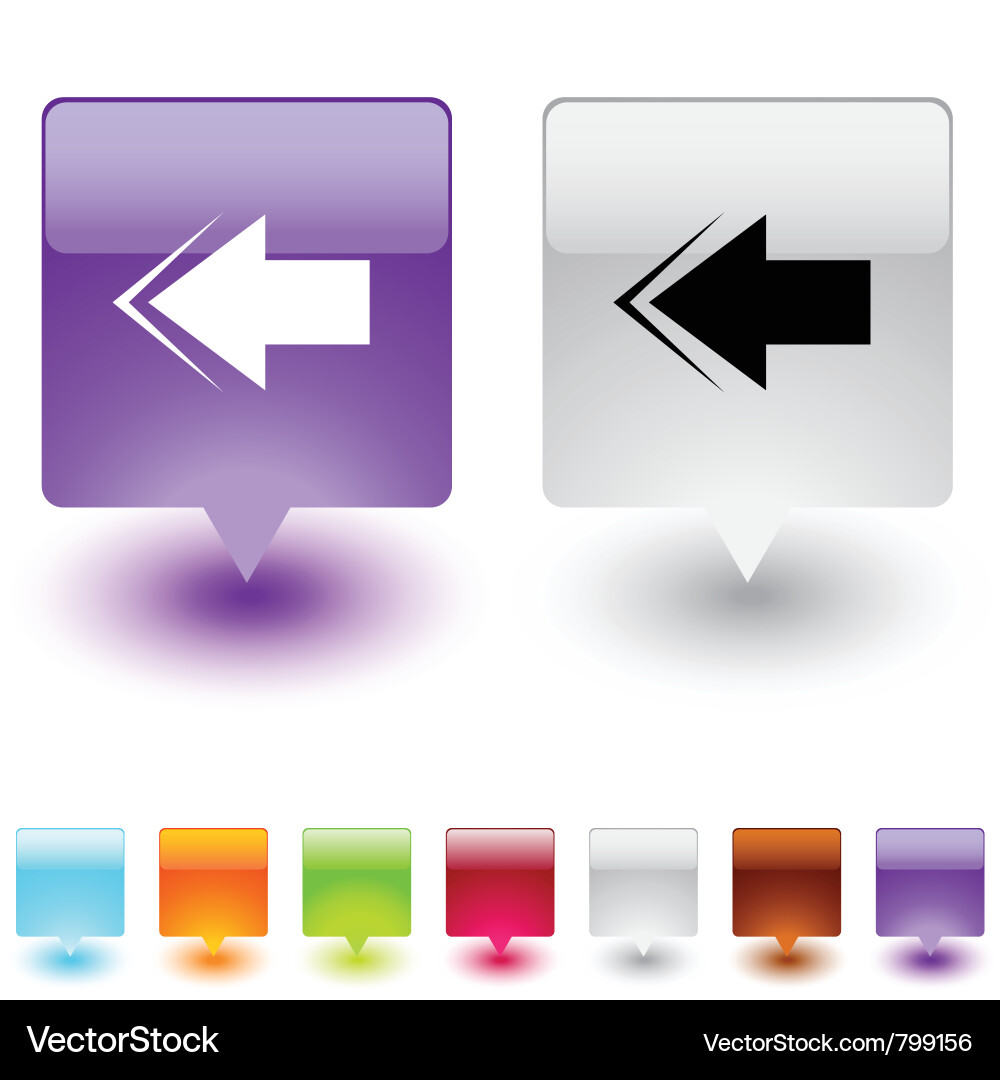 Tree square button vector image