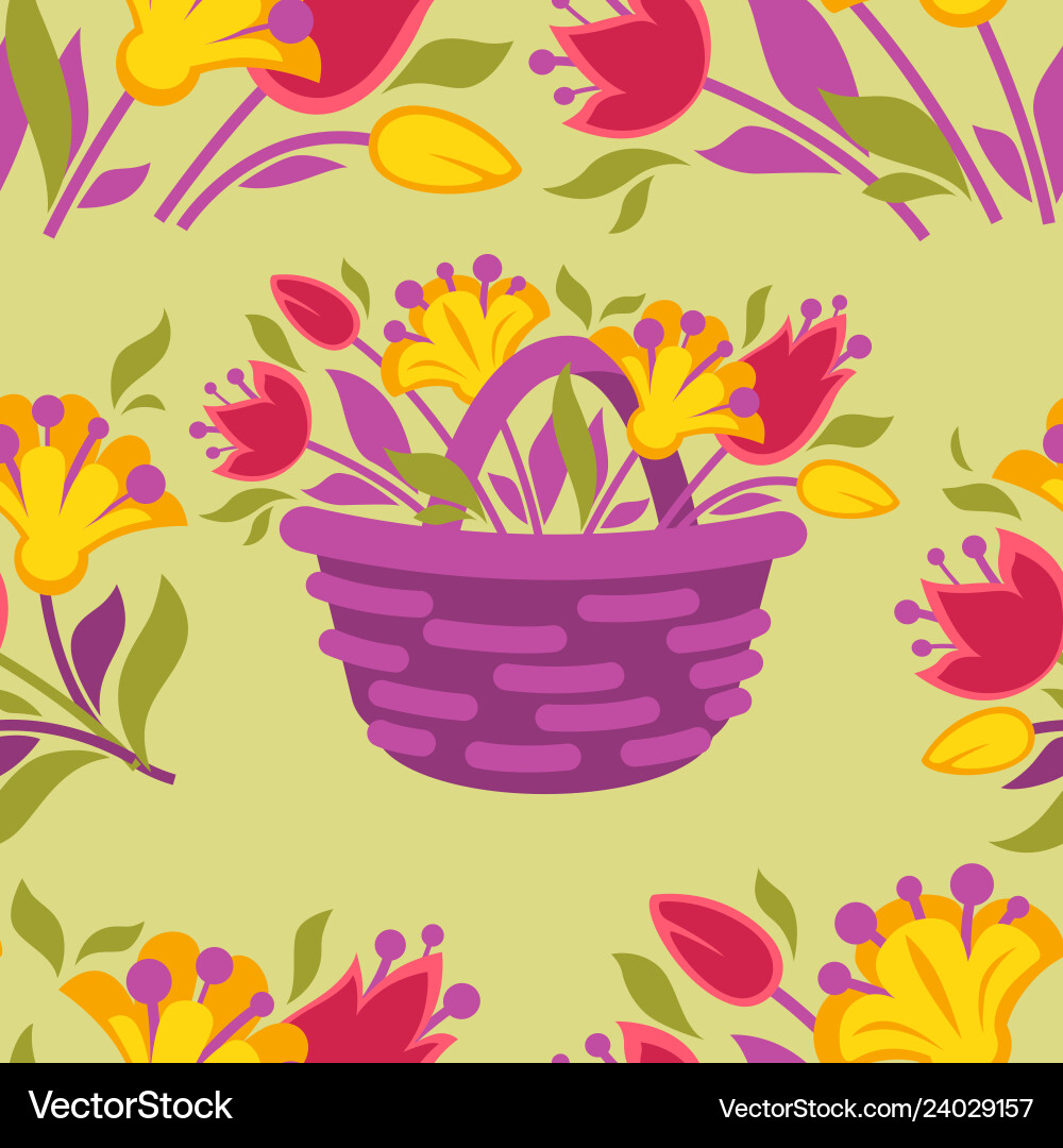 Background seamless pattern with spring Background seamless pattern with spring vector image
