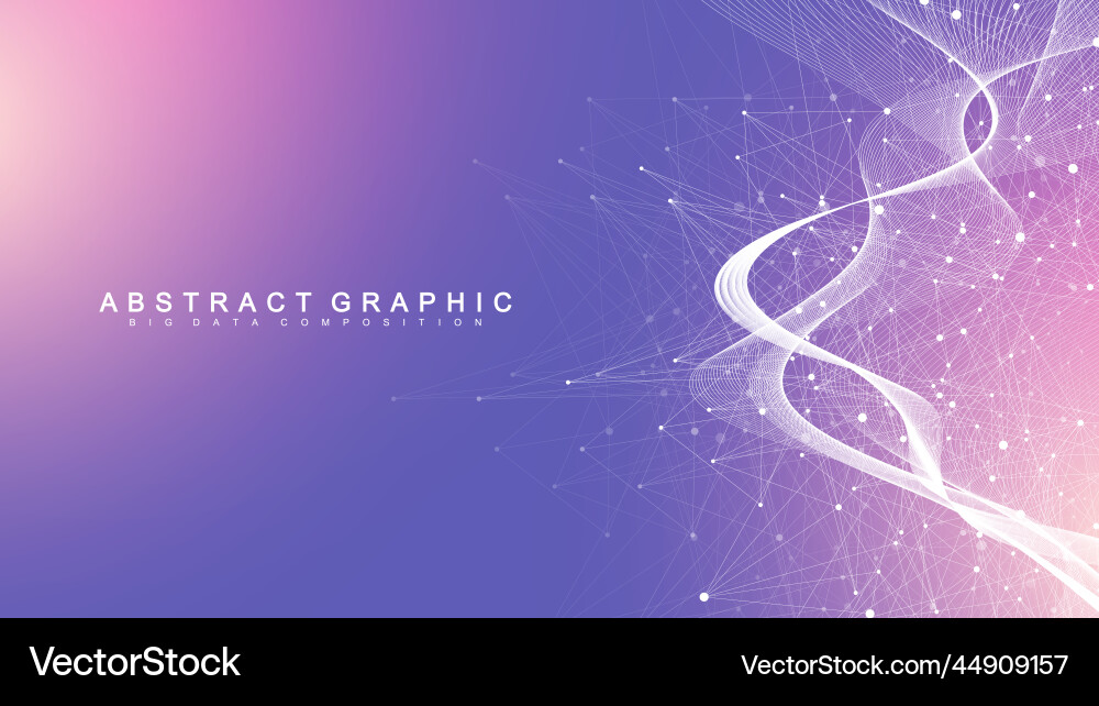 Digits abstract background with connected line Digits abstract background with connected line vector image