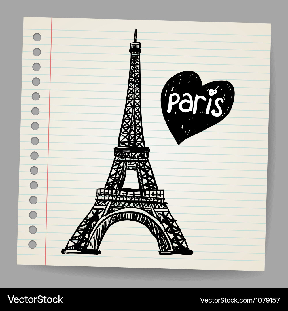 Eiffel Tower Sketch vector image