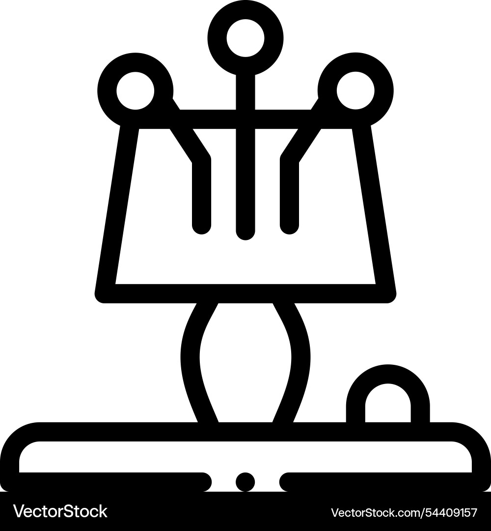 Lamp icon thin linear style design isolated Lamp icon thin linear style design isolated vector image