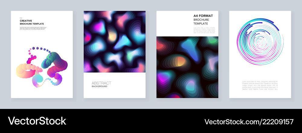 Minimal brochure templates with dynamic fluid Minimal brochure templates with dynamic fluid vector image