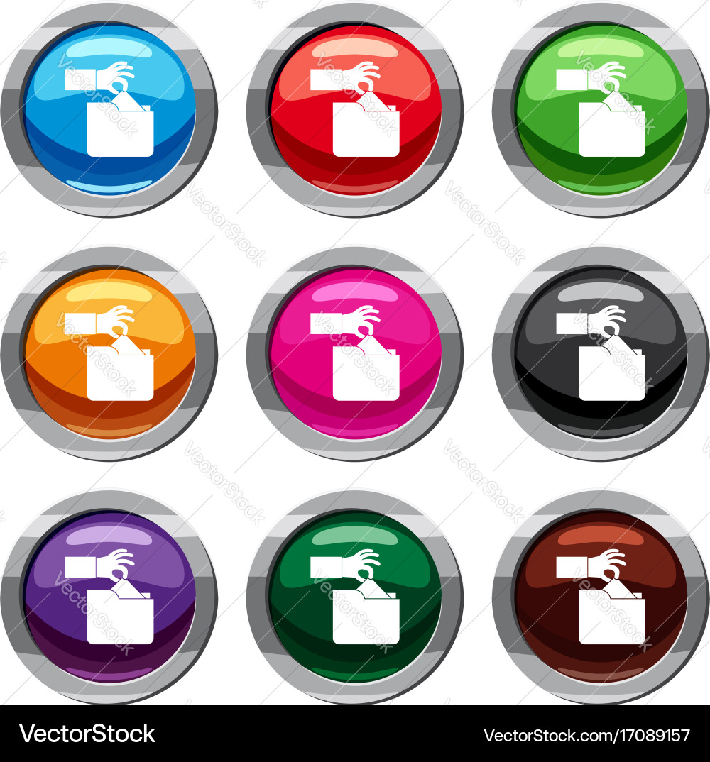 Robbery secret data in folder set 9 collection vector image