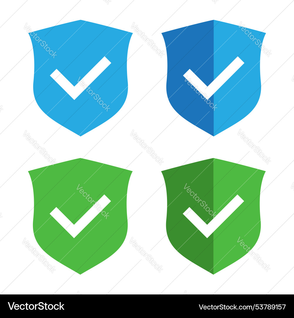 Set of different shields for security concept Set of different shields for security concept Vector Image