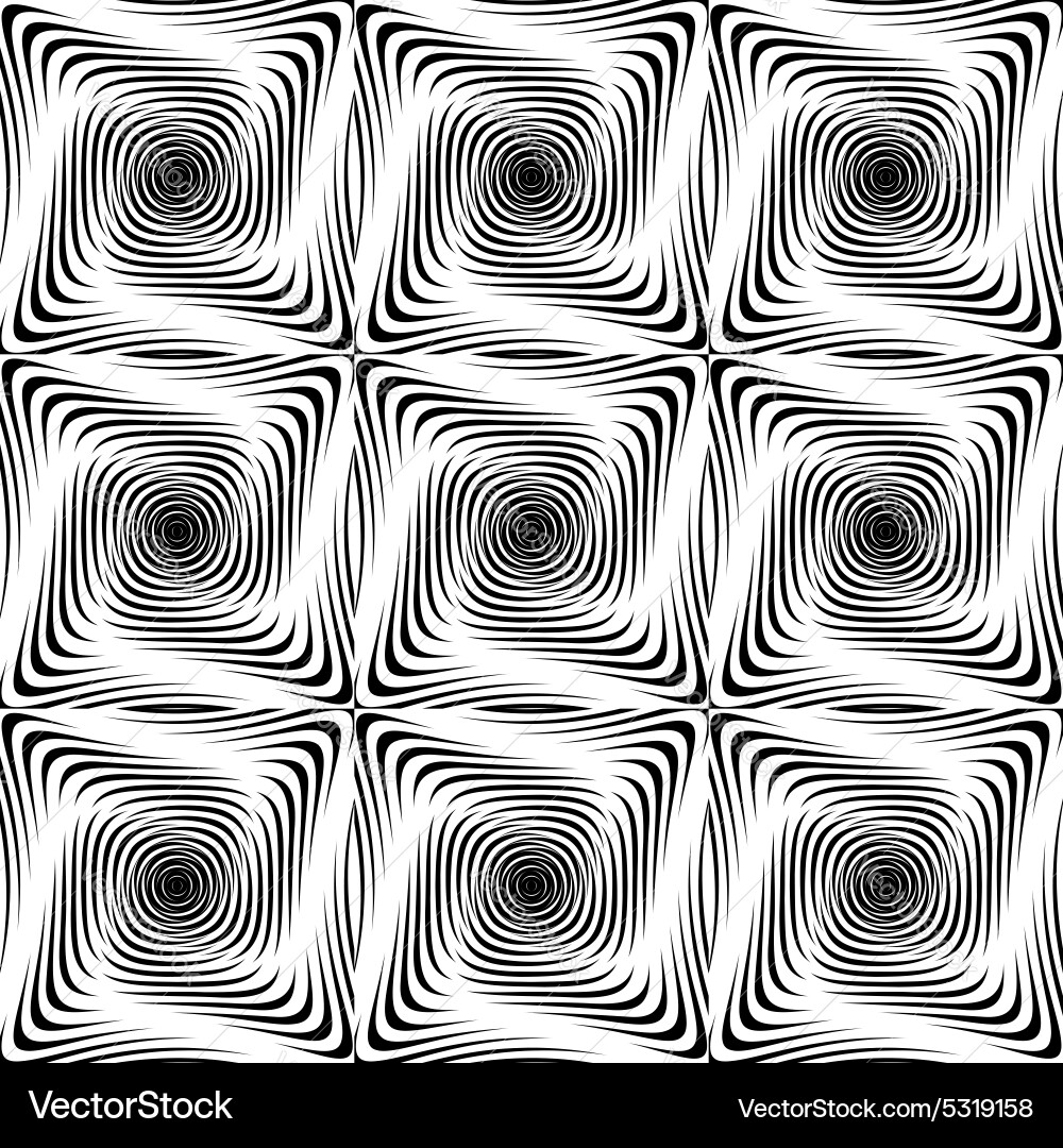 Design seamless monochrome twisting pattern vector image