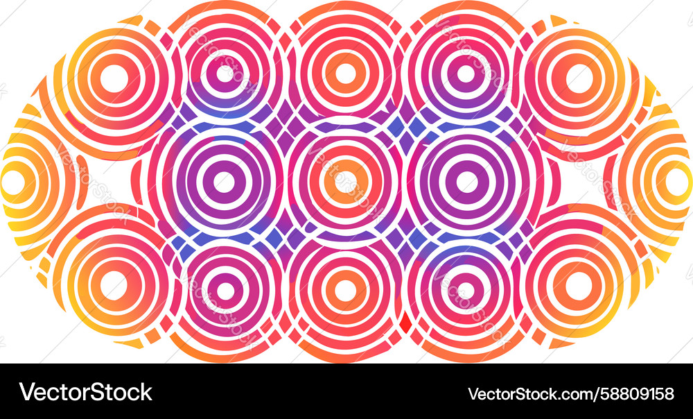 Dynamic Circle Grid Pattern Vector Image